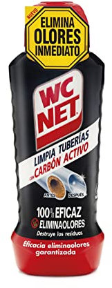 ¿Tuberías lentas? Wc Net Limpia Tuberías con Carbón activo es la solución. Eficaz con restos de jabón y grasas. 665 + 35ml gratis