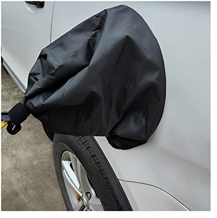 Moioee EV Charger Plug Port Cover, Electric Car Charging Accessories, Waterproof Outdoor EV Charger Cover, Rain Sun UV Snow Dust All Weather Protection, Magnetic Adhesion for Electric Vehicle (Black)