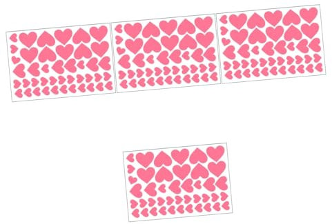 DOITOOL 4blätter Luminous Heart Wandsticker Selbstklebende Wanddekoration Für Kinderzimmer Und Wohnzimmer Kreative Herzdesigns Abnehmbar Und Leicht Zu Reinigen Geeignet Für Glatte