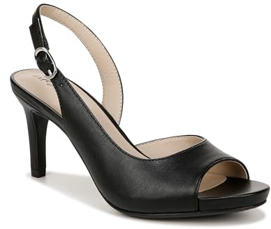 LifeStride Womens Teller 2 Dress Slingback Peep Toe Pumps Black 8 W