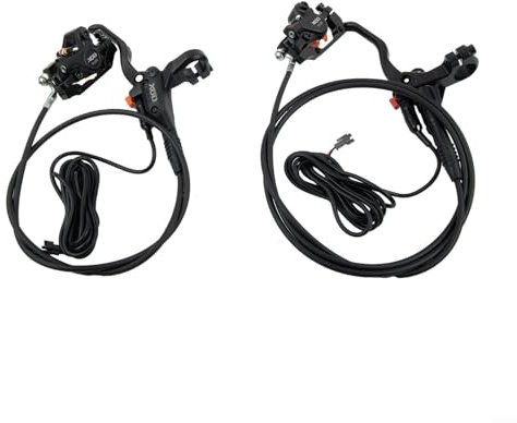 Set freno a disco idraulico per bici elettrica con rotore per bici elettrica, ruota anteriore e posteriore, frenante per moto, freno a olio (anteriore + posteriore)