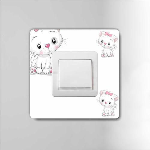 Tapetenschutz Martha von EDS-Werbemedien für Kinder Dekorrahmen Wandschutz Tapetenschoner Lichtschalter Acryl Schalter (1-fach Rahmen, Kätzchen Luna)