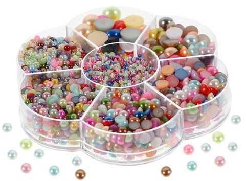 EXCEART 3 Kisten Kleidung Dekorative Perlenperlen Perlen Nagel Charms Maniküre-perlen Nagel-flatback-anhänger Strasssteine ​​zum Basteln Diy-kunst-flatback-perlen Nagelbohrer Xiaoping Abs
