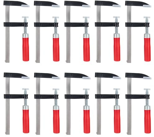 GEPCO 10-tlg. Satz 50x150 mm Schraubzwinge Zwinge Schraubzwingen Kunststoffgriff Holzgriff Klemmzwinge 5 x 15 cm