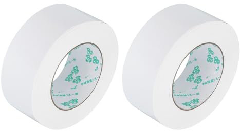 QUARKZMAN Double Face Ruban 1,97 x 55Yards(5mm x 50m) Adhésif Collant Deux Face Ruban Adhésif pour Emballage, DIY, Artisanat, Créacollage, Cadeau Emballage Blanc 2pcs