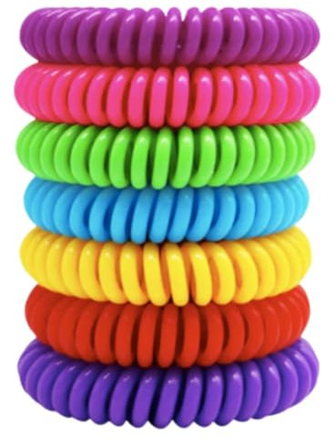 10ud - Pulseras Repelentes de Mosquitos con Ingredientes Naturales - Colores aleatorios