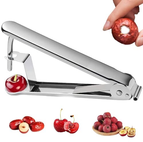 Kirschentkerner, 2024 New Kirschentkerner Oder Stoner Edelstahl Kirschentsteiner, Cherry Stoner Entferner Cherry Pitter Kirschenentkerner für Schnell Entfernen Früchtsteinen (1)