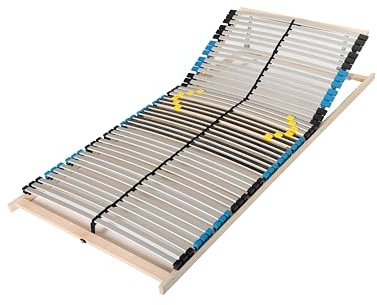 Sleepneo Lattenrost 80x200, Kopfteil verstellbar, 42 Latten, hohe Traglast bis 150Kg, Ergonomischer 7-Zonen-Lattenrost 80 x 200 cm, Buchenholz, Selbstmontage