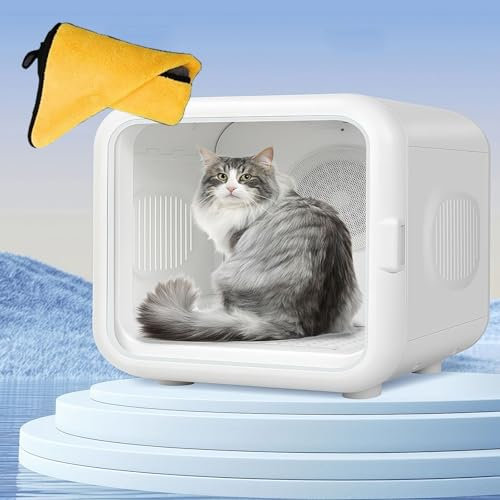 WENMEE Ultimate Pet Dryer Box - Ultra Silenzioso, Controllo Intelligente della Temperatura, Efficiente A 360° per Cani E Gatti