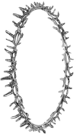 BATHVEVE Couronne D’épines Médiévale pour Femmes, Serrage-tête Métallique Vintage, Bijou de Tête Léger, Accessoire de Fête et Bal Taille Unique, Design Baroque Ancien en Métal Argenté