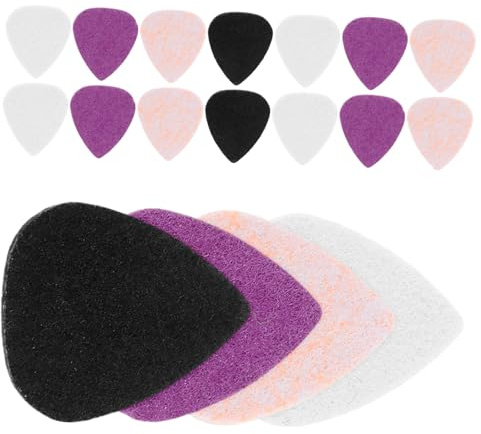 Hoement 20 Stück Filz Plektren Aus Wolle Mehrfarbig Weich Und Langlebig Für Ukulele Gitarre Bass Banjo Sanft Zu Fingern Ukulelenzubehör
