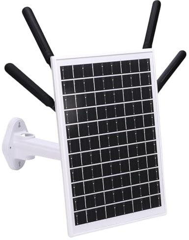 MENDUNER Router 4G LTE da 12W a Energia Solare per Campeggio Esterno, Estensione Wifi Wifi a Prova di Acqua IP66 con Slot SIM, Potenza di 7 Giorni e Gamma di 150 M, Plug & Play per Internet (Antenne