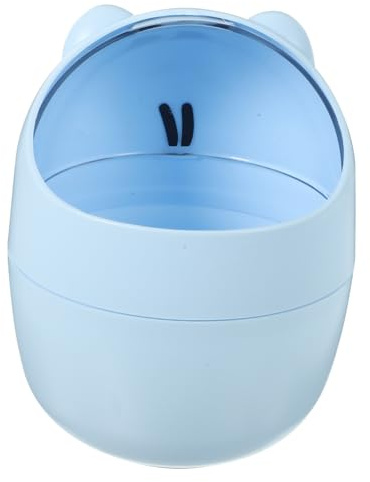 UKCOCO Petite Poubelle de Bureau à Couvercle en Plastique, Motif Ours