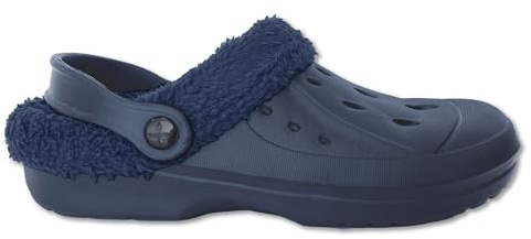 The Essentials Wardrobe Mens TEW Fleece Lined Clogs - Navy - 10