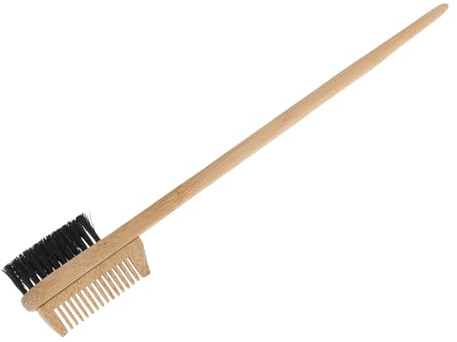HAMPPLIES Cepillo Multifuncional de Bambú Negro para Cejas y Pestañas Diseño Natural y Preciso para Peinar y Moldear en Cumpleaños y Festivales