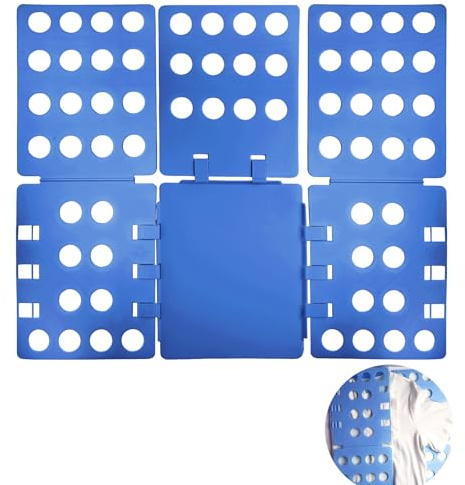 Planche de Pliage de Vêtements pour Enfants et Adultes – T-Shirt, Chemise, Pulls et Pantalons – Facile à Utiliser, Matériaux Durables et Design Compact pour un Rangement Optimal (Bleu Foncé)