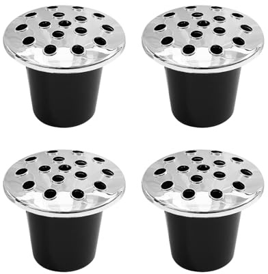 Asheyya 4 Pcs Memorial Vases for Graves, 5.1in X 3.9in Cemetery Grave Flower Pots for Headstones and Grave Vase