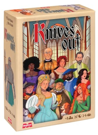 Knives out - Juego de Mesa de Estrategia - Grupos Grandes - De 3 a 10 Jugadores - A Partir de 10 años.
