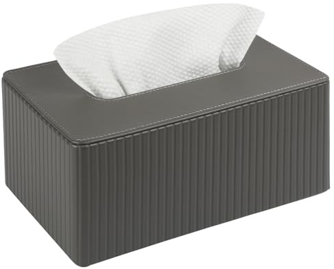 Tempoboxen Spender, Kosmetiktücherbox aus PU-Leder mit Magnetverschluss, 25x14x10cm – Für Wohnzimmer, Badezimmer, Büro & Auto