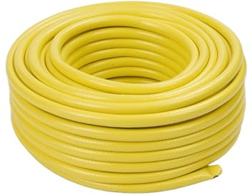 Relaxdays Tubo Giardino 30 m, Universale 1/2, Resistente UV e intemperie, Rinforzato PP, Giallo