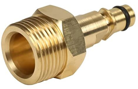1 Pcs High Pressure Washer Hose Connector,Pressure Washer Adapter, Brass M22 Pressure Washer Plug to Quick Connect Coupler Adapter – Compatible with Ka*rche*r Washer Gun Hose Pipe