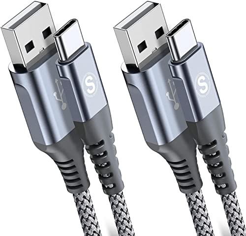 sweguard USB C Kabel 3.1A [2Stück 2m] Schnellladung,USB C Nylon Ladekabel Samsung Schnellladekabel für i Phone 17 16 15 Pro Max,Ladekabel Samsung S22 S21 S20 S10 S26 S25 S24 S23,Note 20,A71 A51,Pixel