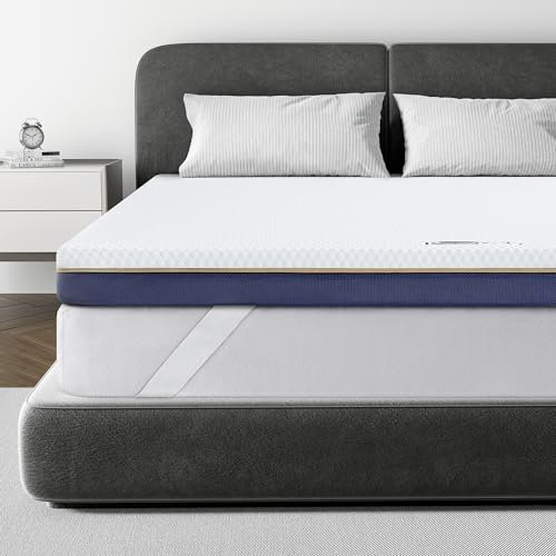 BedStory Topper 140x200cm, 7,5cm Höhe H3&H2 Gel Memory Foam Topper, Öko-TEX Zertifiziert Gelschaum Matratzentopper, Atmungsaktiver Matratzen Topper für Boxspringbett, Hypoallerger Bezug waschbar