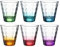 Leonardo Optic 025922 Lot de 6 verres à eau, lavables au lave-vaisselle, en verre coloré, multicolore, 215 ml