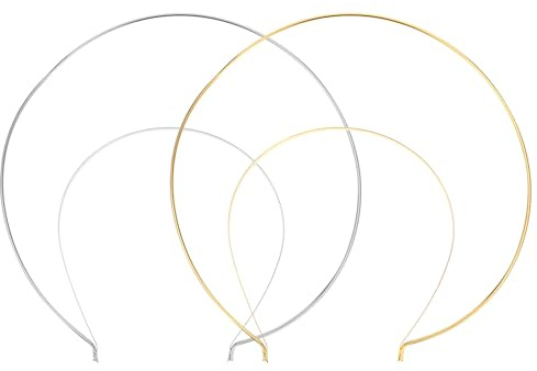 SOLUSTRE Doppelreihiger Haarreif Doppel-Kronen Tiara Haarschmuck Braut Hochzeitsstirnband Party Accessoire 8.66X7.87 Zoll Legierung 2 Stück