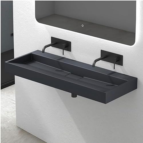 Mai & Mai Vasque Rectangulaire 120x46x11cm sans Perçage Trop-Plein