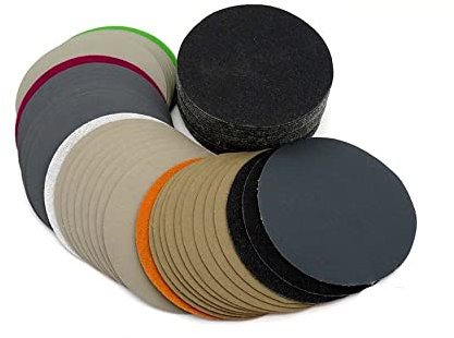 SHENGANG 50 Uds 4 pulgadas 100mm papel de lija resistente al agua 60 a 10000 grano gancho bucle disco de lijado de carburo de silicio húmedo seco para pulido, 2000