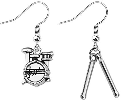 Musik Festival Drums Dangle Earrings Drummer Gift Drummer Jewelry Drum Kit and Drumstick Charm Ohrringe Geschenke Drum Player Band Geschenke