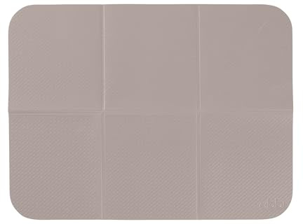 Ubbi On-The-Go Nappy Changing Baby Mat, Soft and Comfortable Nappy Bag Accessory Must Have for Newborns, Easy to Clean, Portable Folding Pad, Baby Traveling Accessories, Taupe