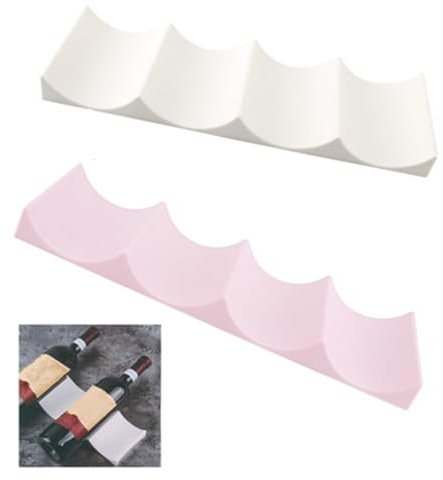 CAASFOOY Botellero de plástico, botellero de nevera, botellero de nevera, europeo botellero de mesa para frigorífico, ideal para cocina, frigorífico (rosa, blanco)