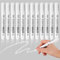 Bubuny Marqueur Blanc Permanent, 12 PCS, Stylo Indélébile Imperméable à Séchage Rapide pour Pneu, Galets, Bois, Verre, Metal, Céramique