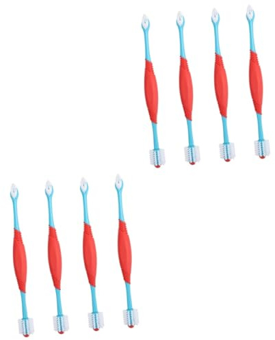 minkissy 8stücke Doppelseitige Hundezahnbürsten Für Effektive Zahnpflege Pet Oral Care Supplies Für Gesunde Zähne Und Zahnfleischpflege Geeignet Für Kleine Und Große Hunde Und Katzen