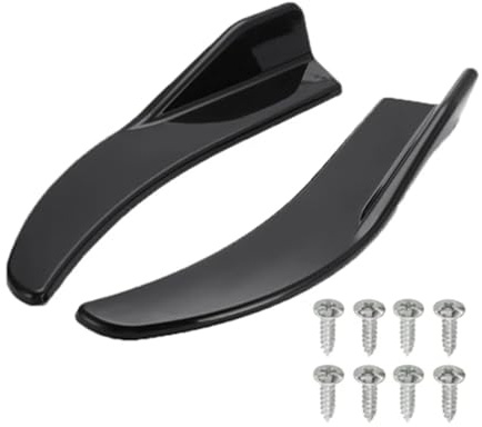 ESSUE Spoiler Anteriore per BMW 1 Paio paraurti Auto Spoiler Anteriore Labbro Posteriore anticollisione Gonna Laterale Auto Universale. Anteriore Lip Corpo Spoiler(Nero)