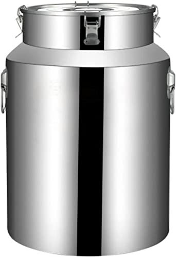 ZGYOZMNG Robuste Milchkanne aus Edelstahl – versiegelte Milcheimer, Eismilcheimer, Flüssigkeitsaufbewahrungsbehälter mit versiegeltem Deckel und Griff, 100 l (76 l) (100 l)