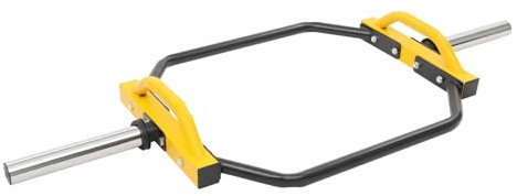 Hex Bar Stahl Hexagon Hantelstange Sechskantstange Fallstange für Kniebeugen, Kreuz- und Schulterheben, 142cm Langhantelstange, bis 150 KG