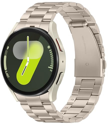 Suphart Metallband Kompatibel mit Samsung Galaxy Watch 7 6 5 4 FE Armband 44mm 40mm, Kein Gap-Ersatzarmbänder für Galaxy Watch 6 Classic 47mm 43mm/5 Pro 45mm, Polarstern