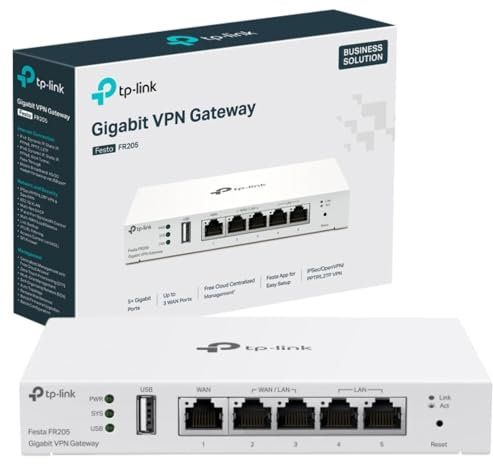 TP-Link Festa FR205, Multi-WAN Wired Router, Up to 3 Gigabit WAN Ports and One USB WAN,Self-Organized Network, Free Cloud, Load Balance, OpenVPN, IPSec, PPTP, L2TP VPN, Does Not Work