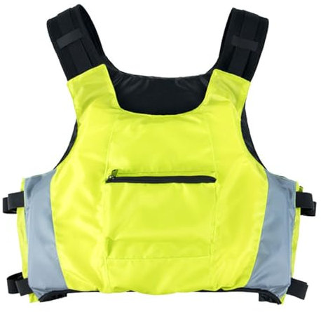 YAMNYSS Adults Kids Life Vest, Adjustable Water Sports Neoprene High Buoyancy Swimming Vest for Sailing Snorkeling Fishing,Yellow,L
