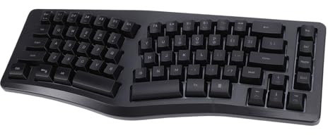 GOWENIC Kabelgebundene Ergonomische Tastatur, Geteilte Tastatur mit 69 Tasten und RGB-Hintergrundbeleuchtung, Abnehmbares Typ-C-Kabel, Komfortables Tippen für Desktop-PC-Laptop