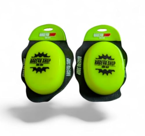 Race4u Premium Knieschleifer - optimaler Abrieb & lange Haltbarkeit | Motorrad Kneeslider ideal für die Rennstrecke und die Straße in GELB