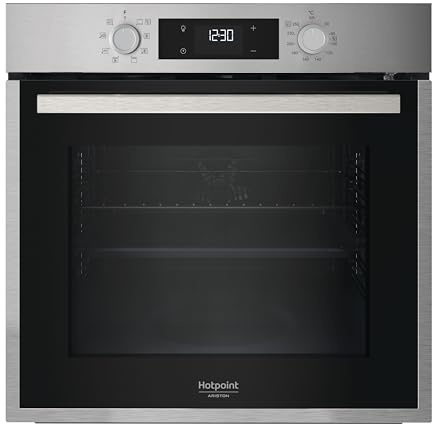 Hotpoint - HAO475PX Four Encastrable Pyrolyse 71L - Multifonction - Nettoyage Pyrolytique et Hydrolytique - Fonctions Automatiques Pain & Pâtisserie - Classe Énergétique A++ - Inox