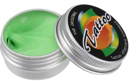 LALADEFIEE Tattoo Pflege Balsam 15g Aluminium Tube Feuchtigkeitsspendende Aftercare Creme für Aufgearbeitete Tattoos zur Verbesserten Farbtiefe und Hautheilung
