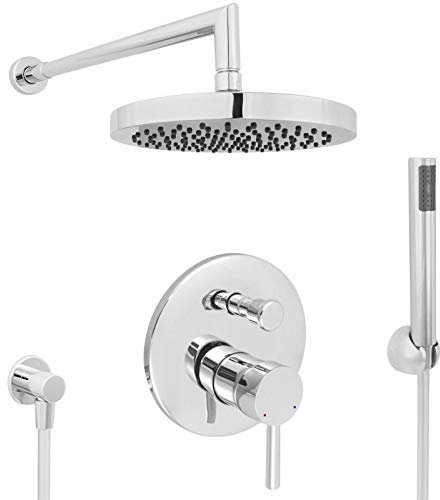 Welfenstein Unterputz Set 6A Regendusche 24cm Unterputzarmatur rund