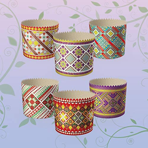 6pcs Baking Paper Molds for Easter Bread Cakes Panettone Paska Kulich 90 * 85mm