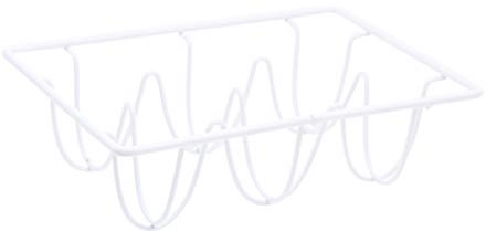 Bandeja De Metal Contenedor De Adorno Bandeja Metalica Para Servir Huevera De Hierro Porta Huevera Apilable Para Nevera Baules De Almacenaje Nórdico Blanco Linea Metalica