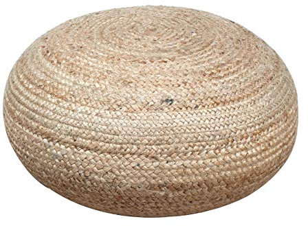 Home Gadgets Puff Mimbre Marron Redondo 66 cm